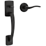 Kwikset Brentford Handleset Handle Only with Sedona Interior Lever Matte Black