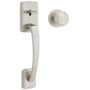 Kwikset Brentford Handleset Handle Only with Sora Interior Knob Satin Nickel