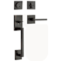 Kwikset San Clemente Sectional Single Cylinder Keyed Entry Handleset with Halifax Interior Lever and SmartKey Venetian Bronze
