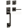 Kwikset San Clemente Sectional Single Cylinder Keyed Entry Handleset with Halifax Interior Lever and SmartKey Venetian Bronze