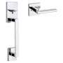 Kwikset San Clemente Lower Handleset with Interior Halifax Lever, Minus Deadbolt Polished Chrome