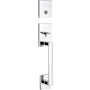Kwikset San Clemente Single Cylinder Keyed Entry Handleset with SmartKey, Exterior Only Polished Chrome
