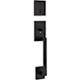 Kwikset San Clemente Single Cylinder Keyed Entry Handleset with SmartKey, Exterior Only Matte Black