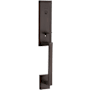 Kwikset Vancouver Single Cylinder Keyed Entry One Piece Exterior Handleset with SmartKey Technology Venetian Bronze