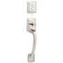Kwikset Prague Dummy Sectional Handleset - Exterior Only Satin Nickel
