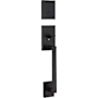 Kwikset San Clemente Dummy Handleset, Exterior Only Matte Black