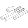 Kwikset Deadbolt Thick Door Extension Kit Bright Chrome