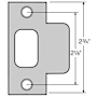 Kwikset Latch Strike Door T Strike Accessory Satin Nickel