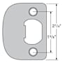 Kwikset UL Listed 1/4 Inch Round Corner Full Lip Strike Plate Polished Chrome