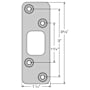 Kwikset Deadbolt Round Corner Strike Chrome