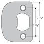 Kwikset Full Lip 1/4" Round Corner (RCS4) Polished Brass