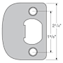 Kwikset Full Lip 1/4" Round Corner (RCS4) Matte Black
