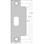 Kwikset 4-7/8 x 1-1/4 Inch ASA-1 Full Lip Strike Plate Chrome