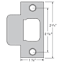 Kwikset Deadbolt T Strike 2-3/4" x 1-1/8" Matte Black