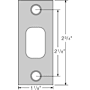 Kwikset Square Corner Deadbolt Strike Plate Polished Chrome