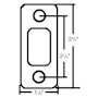 Kwikset 1-1/8" x 2-3/4" Rounded Corner Strike Plate Venetian Bronze