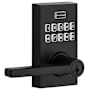 Kwikset Halifax SmartKey Single Cylinder Keypad Entry Door Lever Set Matte Black