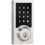 Kwikset Home Connect Contemporary Keyless Entry Electronic Touchscreen Deadbolt with Z-Wave Satin Nickel