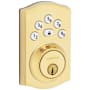 Kwikset Powerbolt 240 Traditional Single Cylinder Keyless Entry Deadbolt with 5-Button Keypad Lifetime Polished Brass