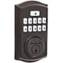 Kwikset SmartCode Deadbolts Touchpad Single Cylinder Keyless Entry Deadbolt with UL Fire Rating and Smartkey Technology Venetian Bronze