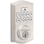 Kwikset SmartCode Deadbolts Touchpad Single Cylinder Keyless Entry Deadbolt with UL Fire Rating and Smartkey Technology Satin Nickel