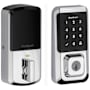 Kwikset Halo SmartKey Electronic Touchscreen Keyless Entry Deadbolt with WiFi Bright Chrome