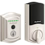 Kwikset Halo Traditional SmartKey Electronic Fingerprint Keyless Entry WiFi Enabled Deadbolt Satin Nickel