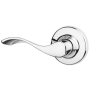 Kwikset Balboa Right Handed Lever Single Cylinder Interior Pack with Round Rose for Handlesets Polished Chrome