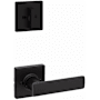 Kwikset Breton Lever Single Cylinder Interior Pack with Square Rose for Handlesets Matte Black