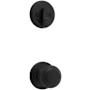 Kwikset Cove Knob Single Cylinder Interior Pack with Round Rose for Handlesets Matte Black