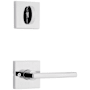 Kwikset Halifax Lever Single Cylinder Interior Pack with Square Rose for Handlesets Polished Chrome