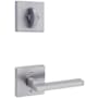 Kwikset Halifax Lever Single Cylinder Interior Pack with Square Rose for Handlesets Satin Chrome