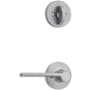 Kwikset Ladera Right Handed Lever Single Cylinder Interior Pack with Round Rose for Handlesets Satin Chrome