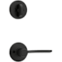 Kwikset Ladera Right Handed Lever Single Cylinder Interior Pack with Round Rose for Handlesets Matte Black