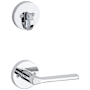 Kwikset Lisbon Lever Single Cylinder Interior Pack with Round Rose for Handlesets Polished Chrome