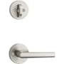 Kwikset Milan Lever Single Cylinder Interior Pack with Round Rose for Handlesets Satin Nickel