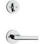 Kwikset Milan Lever Single Cylinder Interior Pack with Round Rose for Handlesets Polished Chrome