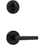 Kwikset Milan Lever Single Cylinder Interior Pack with Round Rose for Handlesets Matte Black