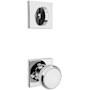 Kwikset Maven Single Cylinder Keyed Entry Handleset Interior Pack with Square Rose for Handlesets Polished Chrome