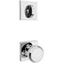Kwikset Maven Single Cylinder Keyed Entry Handleset Interior Pack with Square Rose for Handlesets Polished Chrome