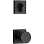 Kwikset Pismo Knob Single Cylinder Interior Pack with Square Rose for Handlesets Matte Black