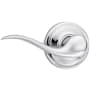 Kwikset Tustin Right Handed Lever Single Cylinder Interior Pack with Round Rose for Handlesets Polished Chrome
