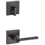 Kwikset Lisbon Lever Non-Turning Dummy Interior Pack with Square Rose for Handlesets Venetian Bronze