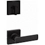 Kwikset Breton Single Cylinder Interior Pack with Square Rose for 818 Low Profile Handlesets Matte Black