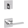 Kwikset Casey Single Cylinder Interior Pack with Square Rose for 818 Low Profile Handlesets Bright Chrome