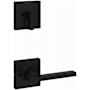 Kwikset Casey Single Cylinder Interior Pack with Square Rose for 818 Low Profile Handlesets Matte Black