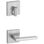 Kwikset Halifax Lever Single Cylinder Interior Pack with Square Rose for Handlesets Satin Chrome