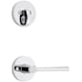 Kwikset Lisbon Lever Single Cylinder Interior Pack with Round Rose for Handlesets Polished Chrome