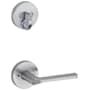 Kwikset Lisbon Lever Single Cylinder Interior Pack with Round Rose for Handlesets Satin Chrome