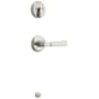 Kwikset Perth Lever Single Cylinder Interior Pack with Round Rose for Handlesets Satin Nickel